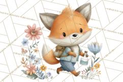 Cute Hiking Woodland Animals Adventure Clipart PNG Product Image 4