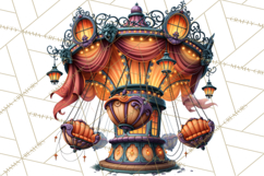Gothic Halloween Carnival Clipart Haunted Circus PNG Product Image 5
