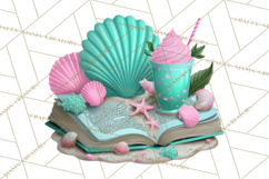 Beach Reading Clipart Coastal Book PNG Graphics Product Image 5