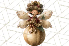 Christmas Fairy Clipart PNG, Whimsical Christmas Fairies Product Image 2
