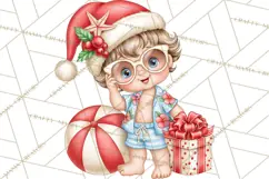 Christmas Characters PNG, Tropical Christmas Clipart Product Image 2
