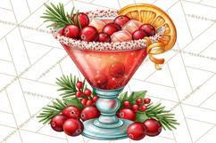 Christmas Cocktail Bar Clipart PNG Elements Product Image 2