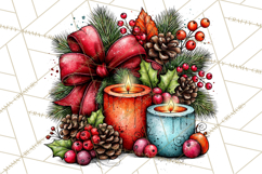 Christmas Wine Night Clipart PNG, Alcohol Christmas Png Product Image 2