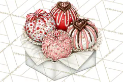 Peppermint Christmas Bakery Clipart PNG, Candy Cane Sweets Product Image 3