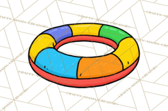 Summer Beach Toys Clipart PNG Graphics Product Image 2