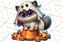 Cute Ghost Dogs And Cats Halloween PNG Clipart Product Image 3