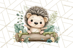 Cute Hiking Woodland Animals Adventure Clipart PNG Product Image 2