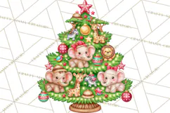 Christmas Tree World Travel Clipart PNG Product Image 4