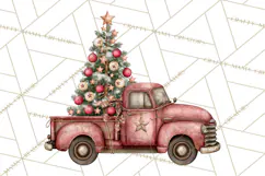 Vintage Truck Christmas PNG Product Image 3