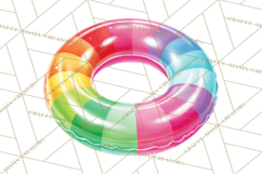 Summer Pool Party Clipart PNG, Rainbow Summer Png Designs Product Image 3