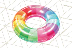 Summer Pool Party Clipart PNG, Rainbow Summer Png Designs Product Image 3