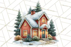 Scandinavian Christmas Market Clipart PNG Illustrations Product Image 4