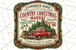 Vintage Christmas Signs PG, Rustic Farmhouse Holiday Sign Product Image 4