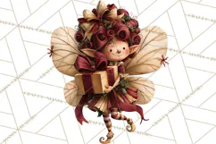 Christmas Fairy Clipart PNG, Whimsical Christmas Fairies Product Image 4