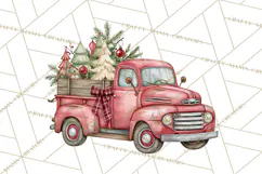 Vintage Truck Christmas PNG Product Image 4
