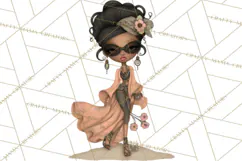 Beach Diva Summer Girls PNG Beach Glam Clipart Product Image 3