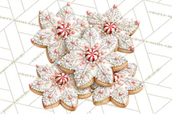 Peppermint Christmas Bakery Clipart PNG, Candy Cane Sweets Product Image 4