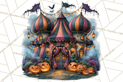 Gothic Halloween Carnival Clipart Haunted Circus PNG Product Image 4