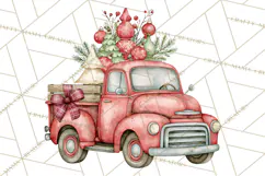 Vintage Truck Christmas PNG Product Image 5