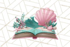Beach Reading Clipart Coastal Book PNG Graphics Product Image 4