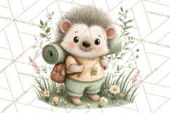 Cute Hiking Woodland Animals Adventure Clipart PNG Product Image 4