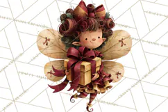 Christmas Fairy Clipart PNG, Whimsical Christmas Fairies Product Image 5
