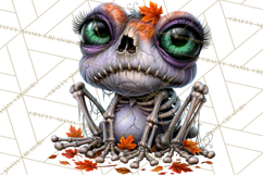 Animal Skeleton Halloween PNG Clipart Set Product Image 5