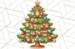 Christmas Tree World Travel Clipart PNG Product Image 3
