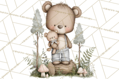 Pacific Northwest Teddy Bear Woodland Clipart Product Image 5