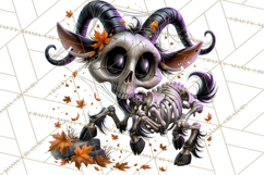 Animal Skeleton Halloween PNG Clipart Set Product Image 2