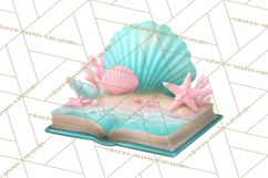Beach Reading Clipart Coastal Book PNG Graphics Product Image 5