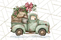 Vintage Truck Christmas PNG Product Image 2