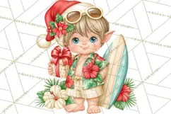 Christmas Characters PNG, Tropical Christmas Clipart Product Image 2