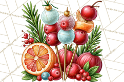 Christmas Cocktail Bar Clipart PNG Elements Product Image 2