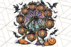 Gothic Halloween Carnival Clipart Haunted Circus PNG Product Image 2