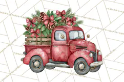 Vintage Truck Christmas PNG Product Image 3