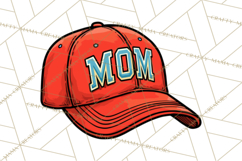 Baseball Mom Clipart PNG with Baseball Gear, Baseball Mama Product Image 2