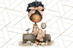Beach Diva Summer Girls PNG Beach Glam Clipart Product Image 2