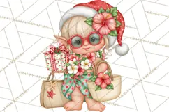 Christmas Characters PNG, Tropical Christmas Clipart Product Image 3