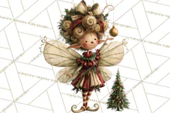 Christmas Fairy Clipart PNG, Whimsical Christmas Fairies Product Image 3