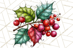 Christmas Wine Night Clipart PNG, Alcohol Christmas Png Product Image 3
