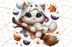 Cute Ghost Dogs And Cats Halloween PNG Clipart Product Image 3