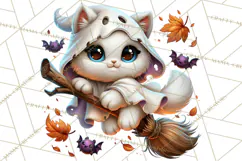 Cute Ghost Dogs And Cats Halloween PNG Clipart Product Image 3