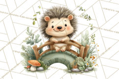 Cute Hiking Woodland Animals Adventure Clipart PNG Product Image 2