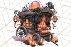 Gothic Halloween Carnival Clipart Haunted Circus PNG Product Image 3