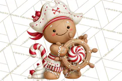 Christmas Gingerbread Clipart PNG, Cute Christmas Characters Product Image 3