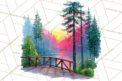 Watercolor Inspirational Landscapes, Sublimation Designs Product Image 2