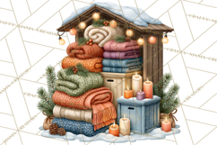 Scandinavian Christmas Market Clipart PNG Illustrations Product Image 3