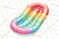 Summer Pool Party Clipart PNG, Rainbow Summer Png Designs Product Image 3