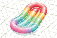 Summer Pool Party Clipart PNG, Rainbow Summer Png Designs Product Image 3